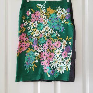 Anthropologie elevenses printed floral skirt
